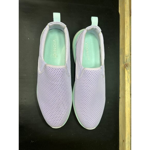 Vionic Zeta Womens Slip-On Sneakers Size 10 Lavender Mesh & Mint Green - Picture 3 of 7